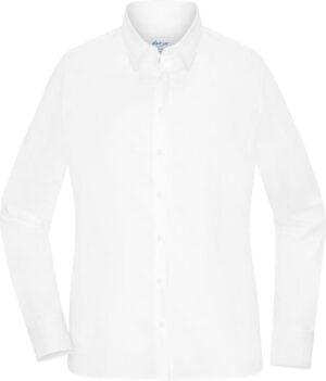 Ženska poplin bluza (mešanica) z dolgimi rokavi