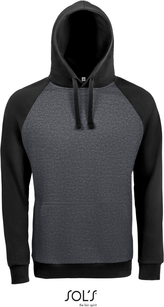 Unisex dvobarvni 'Raglan' pulover s kapuco 'Seattle'