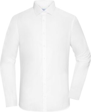 Moška oprijeta poplin srajca z dolgimi rokavi