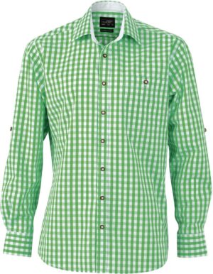 Moška tradicionalna karirasta poplin srajca