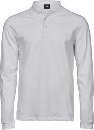 Moška 'Luxury Stretch' Piqué polo majica z dolgimi rokavi