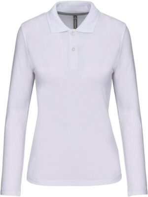 Ženska 'Piqué' polo majica z dolgimi rokavi