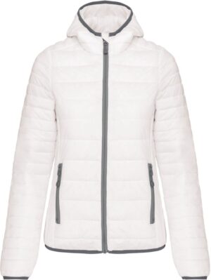 Ženska lahka podložena jakna s kapuco